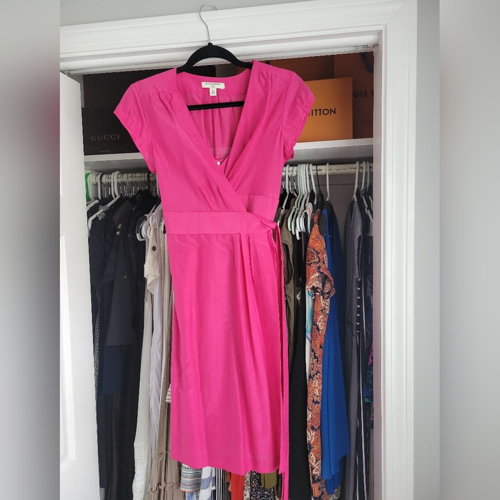 Banana Republic Silk/Cotton Wrap Dress with Slip